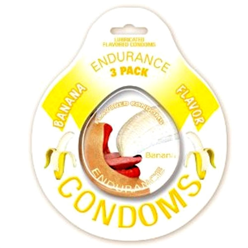Endurance Condoms - Banana - 3 Pack HTP2090