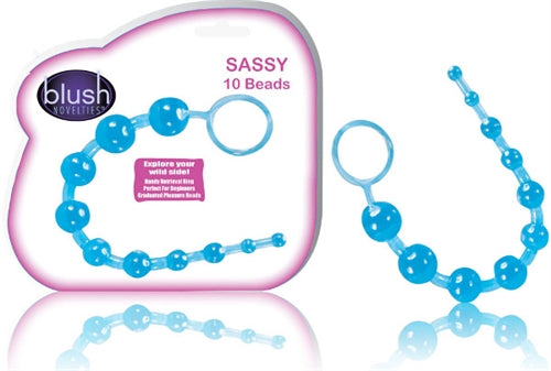 Sassy 10 Anal Beads Blue BL-23162