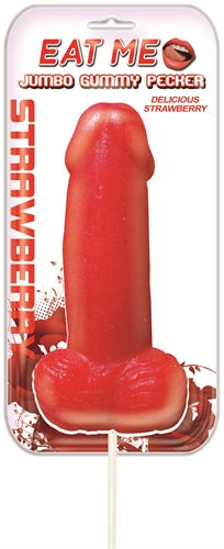 Eat Me Jumbo Gummy Pecker - Strawberry HTP2975