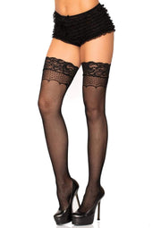 Bow Backseam Fishnet Thigh Highs - Layla Undercover Lingerie