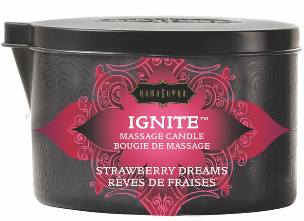 Ignite Massage Candle - 6 Oz. (Tropical Mango, Strawberry, Vanilla Sandalwood and More) - Layla Undercover Lingerie