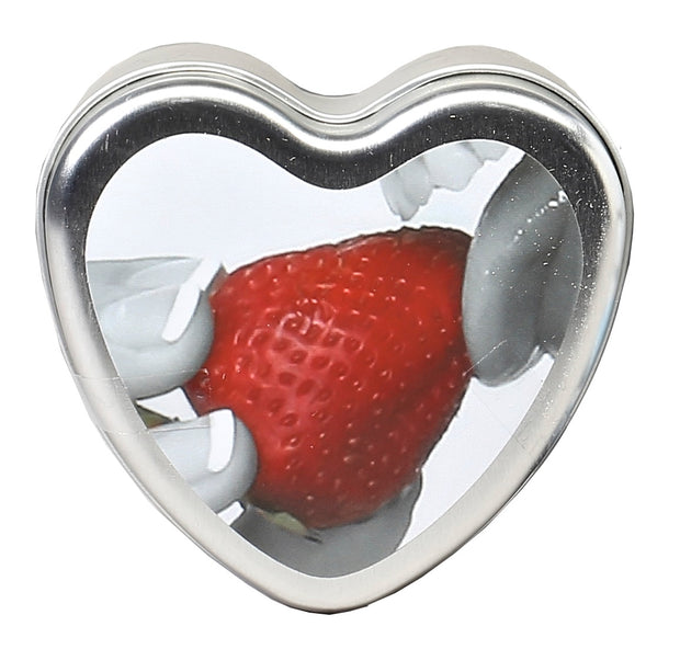 Edible Heart Candle - Strawberry - 4 Oz. EB-HSCK003