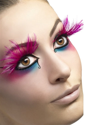 Feather Plume Eyelashes - Pink FV-24254