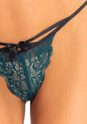 Lace Bralette & Panty Set - Teal - Layla Undercover Lingerie